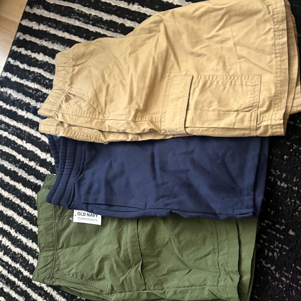 Old Navy Shorts Set in Mustard, Navy & Olive